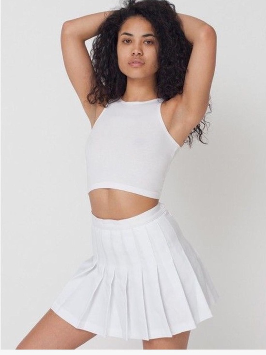 American Apparel Dresses & Skirts - American Apparel White Gabardine Tennis Skirt | Pleated Mini Made in USA Size S